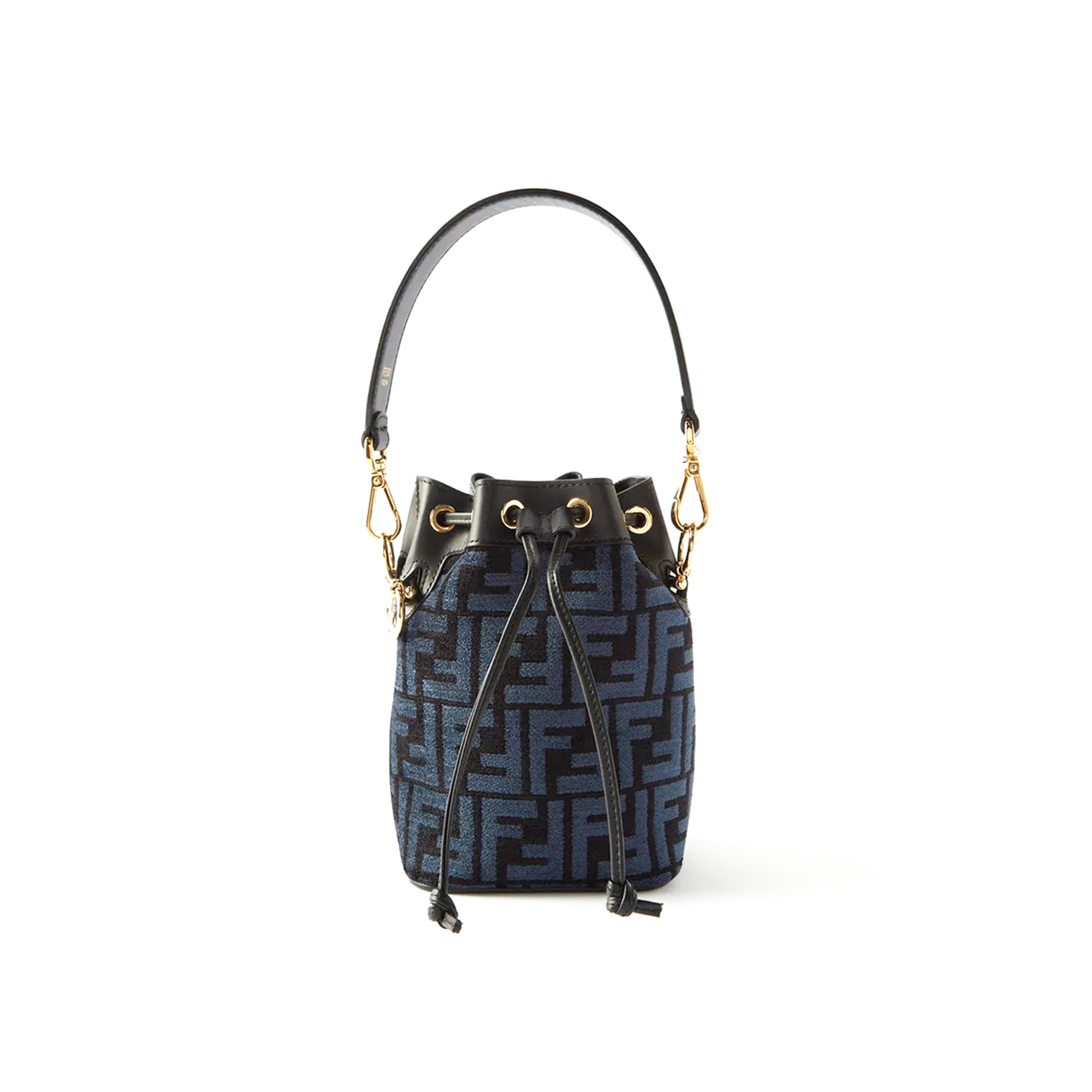 F**di mon tresor mini logo-tapestry bucket bag (18*12*10cm)